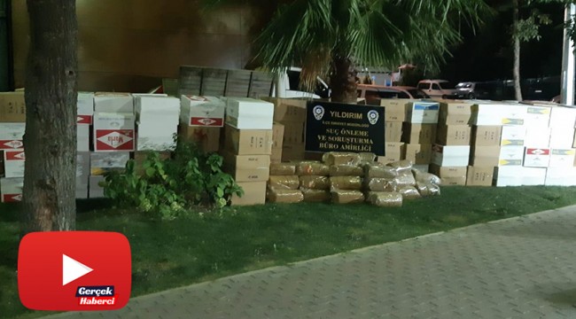 Gazete kaplı camdan şüphelenen polis 240 kilo kaçak tütün yakaladı