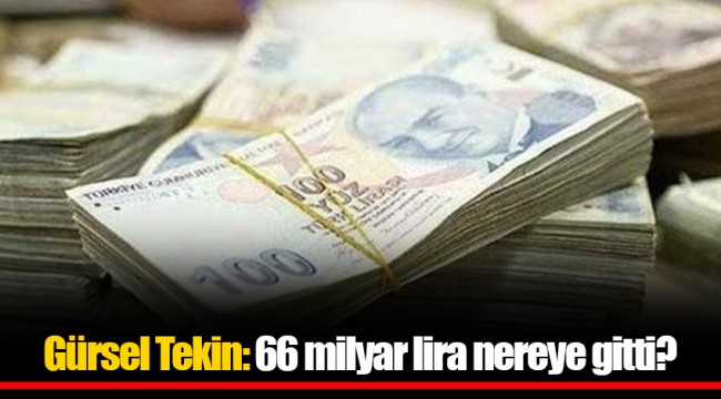 Gürsel Tekin: 66 milyar lira nereye gitti?
