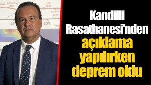 Kandilli Rasathanesi'nden açıklama yapılırken deprem oldu