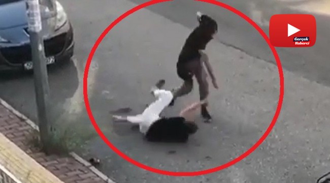 Kurye ve müşteri arbedesi kamerada