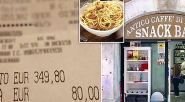 Makarna ve su için 2 bin 700 lira hesap