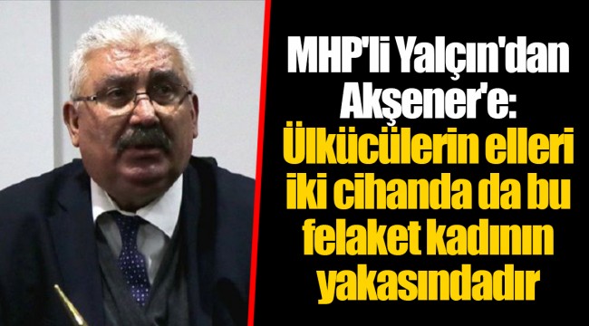 MHP'li Yalçın'dan Akşener'e: Ülkücülerin elleri iki cihanda da bu felaket kadının yakasındadır
