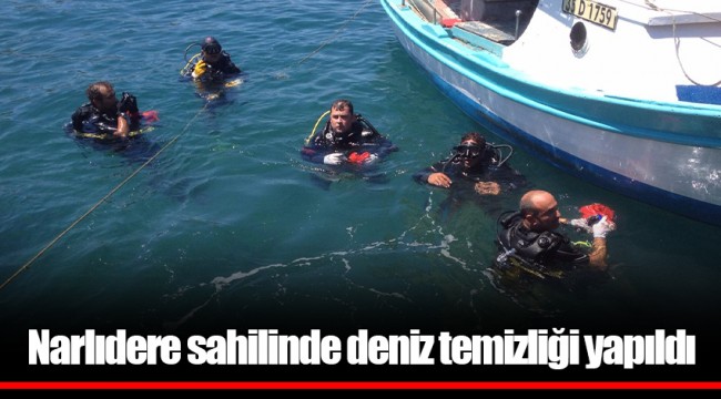 Narlıdere sahilinde deniz temizliği yapıldı
