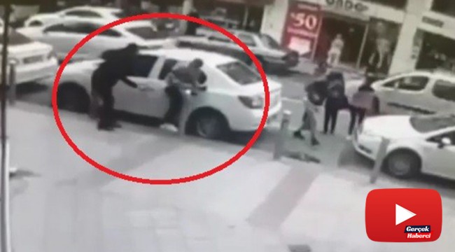 Sokak ortasında silahlı saldırı güvenlik kamerasında