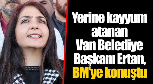 Yerine kayyum atanan Van Belediye Başkanı Ertan, BM’ye konuştu