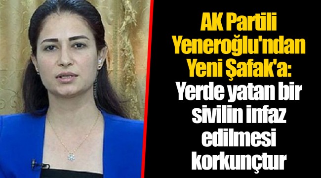 AK Partili Yeneroğlu'ndan Yeni Şafak'a: Yerde yatan bir sivilin infaz edilmesi korkunçtur