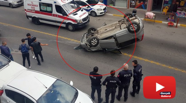 Anne ile küçük kızının ölümden döndüğü inanılmaz kaza kamerada
