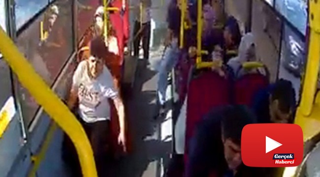 Avcılar'da 5 kişinin yaralandığı kaza anı otobüs kamerasında