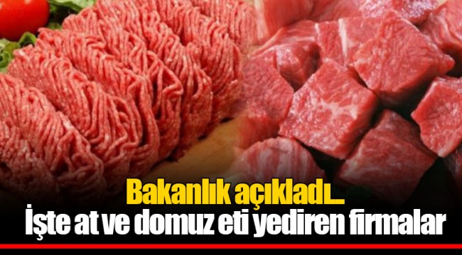 Bakanlık açıkladı... İşte at ve domuz eti yediren firmalar