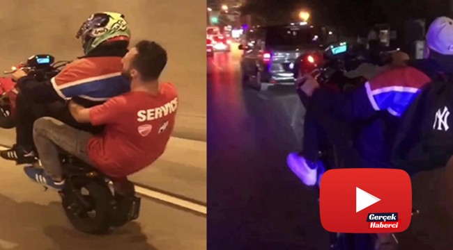 Bomonti-Dolmabahçe Tüneli'nde çift kişiyle tek teker terörü kamerada