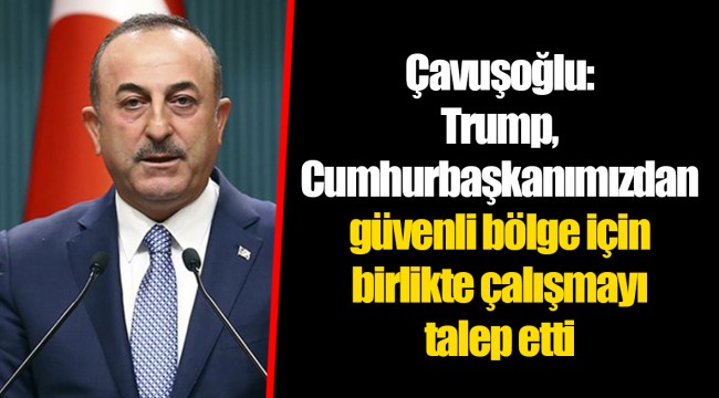 Çavuşoğlu: Trump, Cumhurbaşkanımızdan güvenli bölge için birlikte çalışmayı talep etti