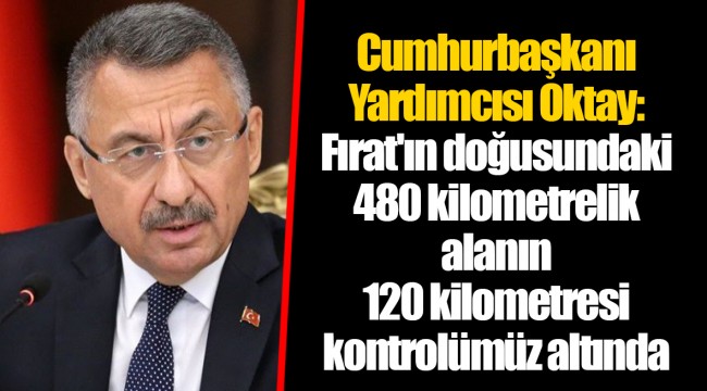 Cumhurbaşkanı Yardımcısı Oktay: Fırat'ın doğusundaki 480 kilometrelik alanın 120 kilometresi kontrolümüz altında