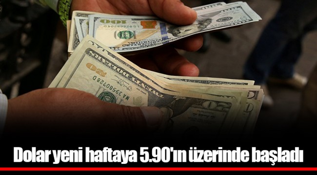 Dolar yeni haftaya 5.90'ın üzerinde başladı