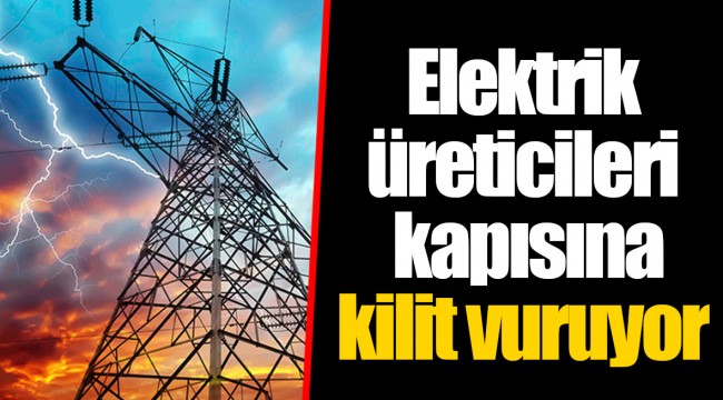 Elektrik üreticileri kapısına kilit vuruyor