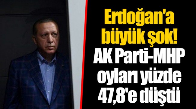 Erdoğan'a büyük şok! AK Parti-MHP oyları yüzde 47,8'e düştü