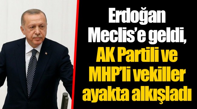 Erdoğan Meclis'e geldi, AK Partili ve MHP'li vekiller ayakta alkışladı