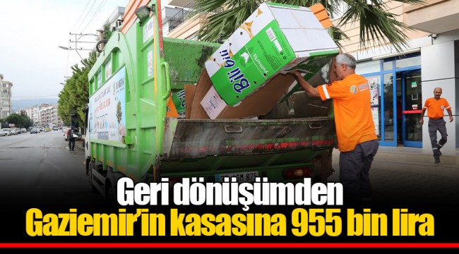 Geri dönüşümden Gaziemir’in kasasına 955 bin lira