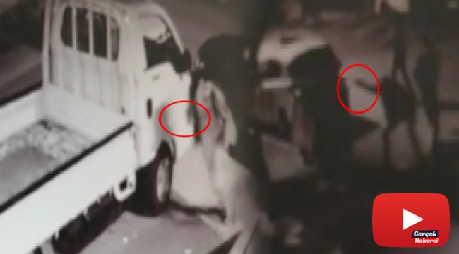 İki grup arasında çıkan silahlı çatışma kamerada