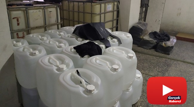 Kaçak içki operasyonunda tonlarca etil alkol ele geçirildi