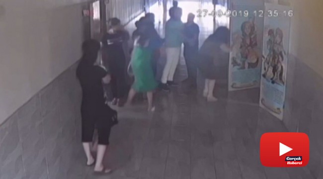 Kadın öğretmene darp kameralarda