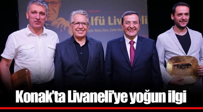 Konak’ta Livaneli’ye yoğun ilgi