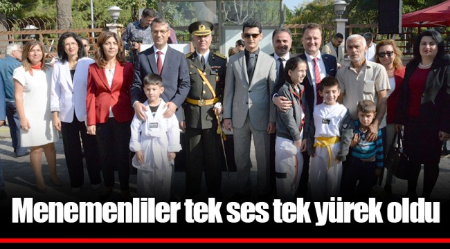 Menemenliler tek ses tek yürek oldu