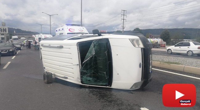 Sürücünün attığı makas kazaya neden oldu