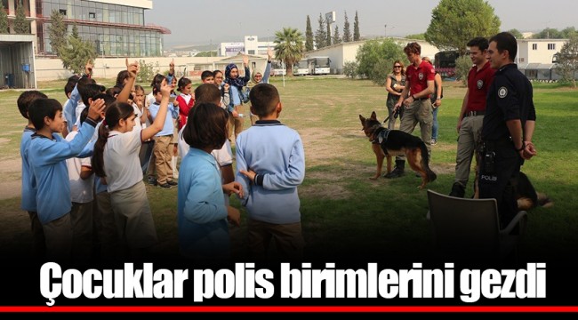 Çocuklar polis birimlerini gezdi