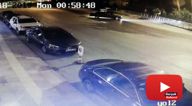 Drift yaptı cezayı yedi, o anlar güvenlik kamerasına yansıdı