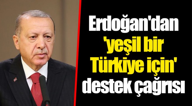 Erdoğan'dan 'yeşil bir Türkiye için' destek çağrısı