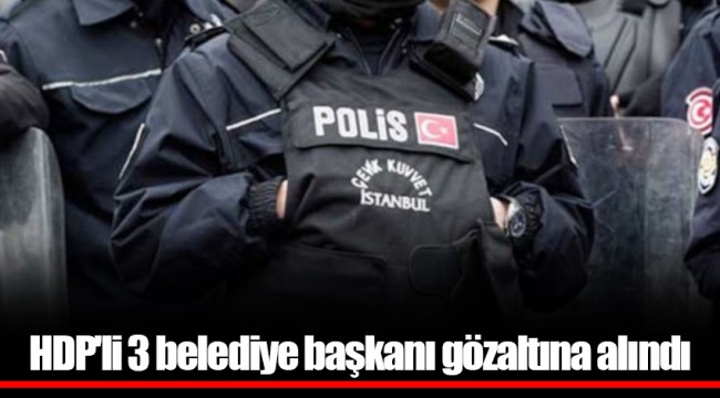HDP'li 3 belediye başkanı gözaltına alındı