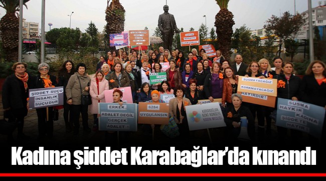 Kadına şiddet Karabağlar’da kınandı
