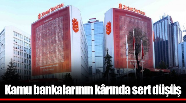 Kamu bankalarının kârında sert düşüş