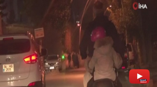 Küçük çocuğun korku dolu yolculuğu kamerada