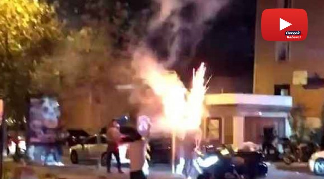 Magandalar doğum günü bahanesiyle trafikte terör estirdi