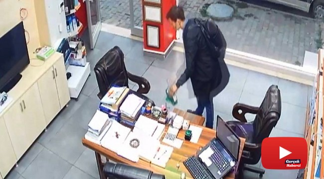 Sadaka kutusunu çalan hırsız kameralara yakalandı