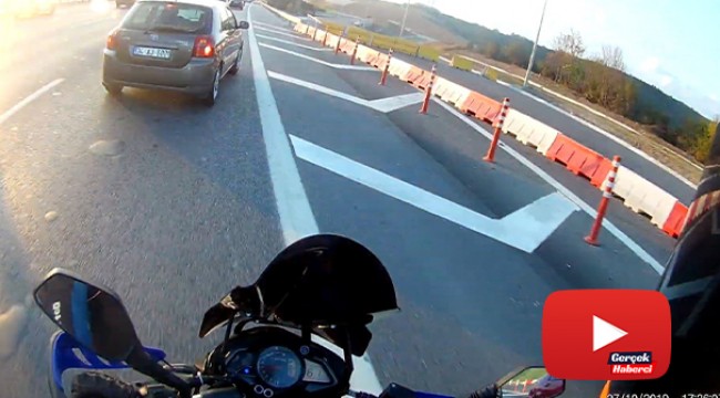 TEM Otoyolu’nda korkutan kaza kamerada