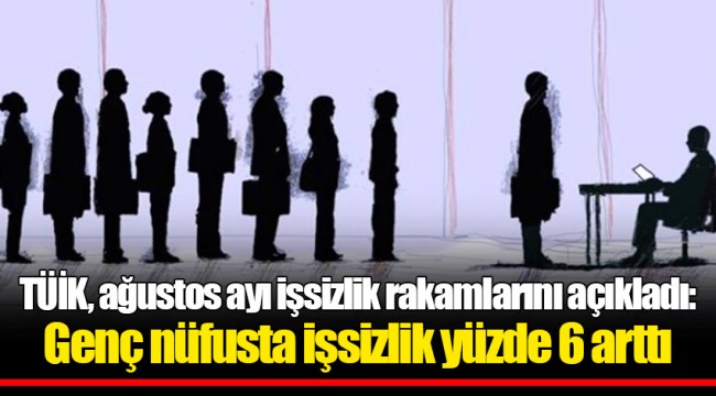 TÜİK, ağustos ayı işsizlik rakamlarını açıkladı: Genç nüfusta işsizlik yüzde 6 arttı