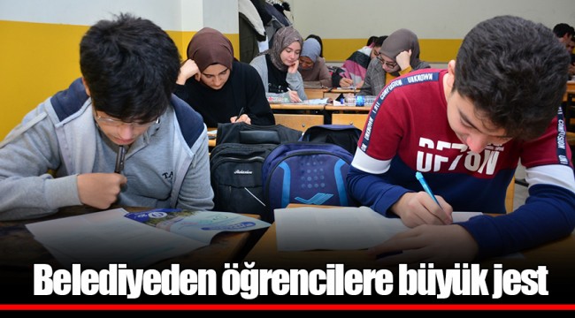 Belediyeden öğrencilere büyük jest