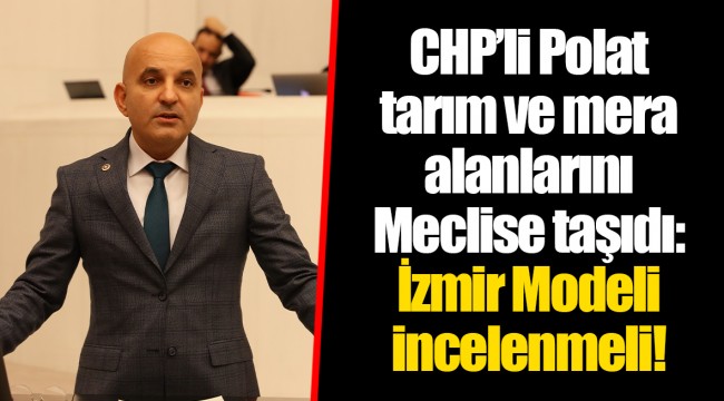 CHP’li Polat tarım ve mera alanlarını Meclise taşıdı: İzmir Modeli incelenmeli!