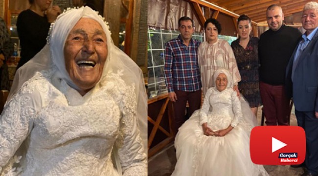 Döndü ninenin 70 yıllık gelinlik hayali, 85 yaşında gerçekleşti