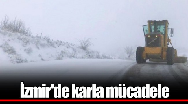 İzmir'de karla mücadele