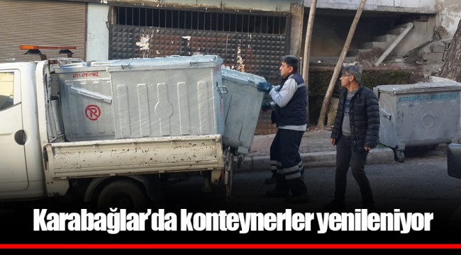 Karabağlar’da konteynerler yenileniyor