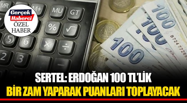 SERTEL: ERDOĞAN 100 TL’LİK BİR ZAM YAPARAK PUANLARI TOPLAYACAK