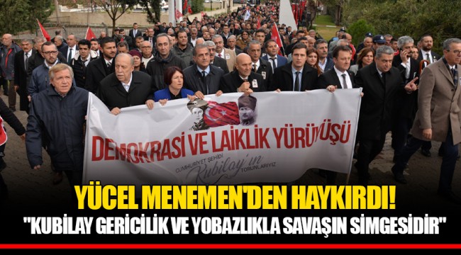 YÜCEL MENEMEN'DEN HAYKIRDI! "KUBİLAY GERİCİLİK VE YOBAZLIKLA SAVAŞIN SİMGESİDİR"