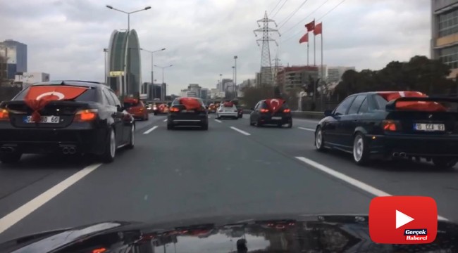 Asker uğurlama konvoyunda “drift” terörü