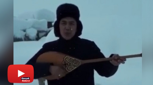 Karda mahsur kalan ozandan dombıralı yardım çağrısı