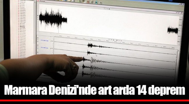 Marmara Denizi'nde art arda 14 deprem