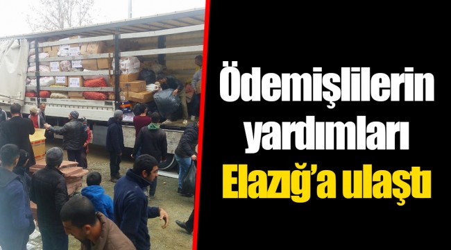Ödemişlilerin yardımları Elazığ’a ulaştı