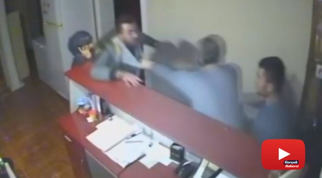 Otel işletmecisi ile eşi darp edildi, olay kameraya yansıdı